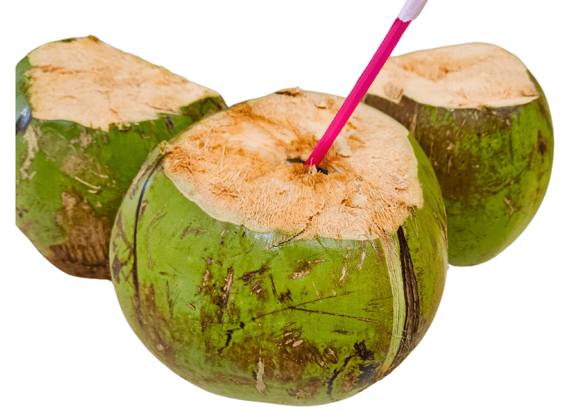 Three coconuts at Krazy Fruits.